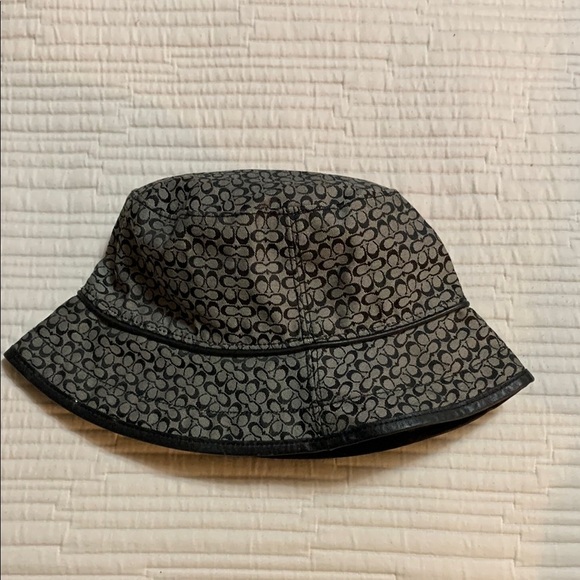 Coach Accessories - Coach Signature Jacquard Bucket Charcoal Hat SZ P/S Designer Sporty Outdoors